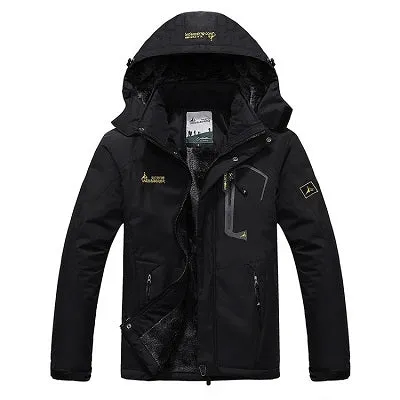 Men’s Waterproof Mountain Jacket Fleece Windproof Ski Jacket