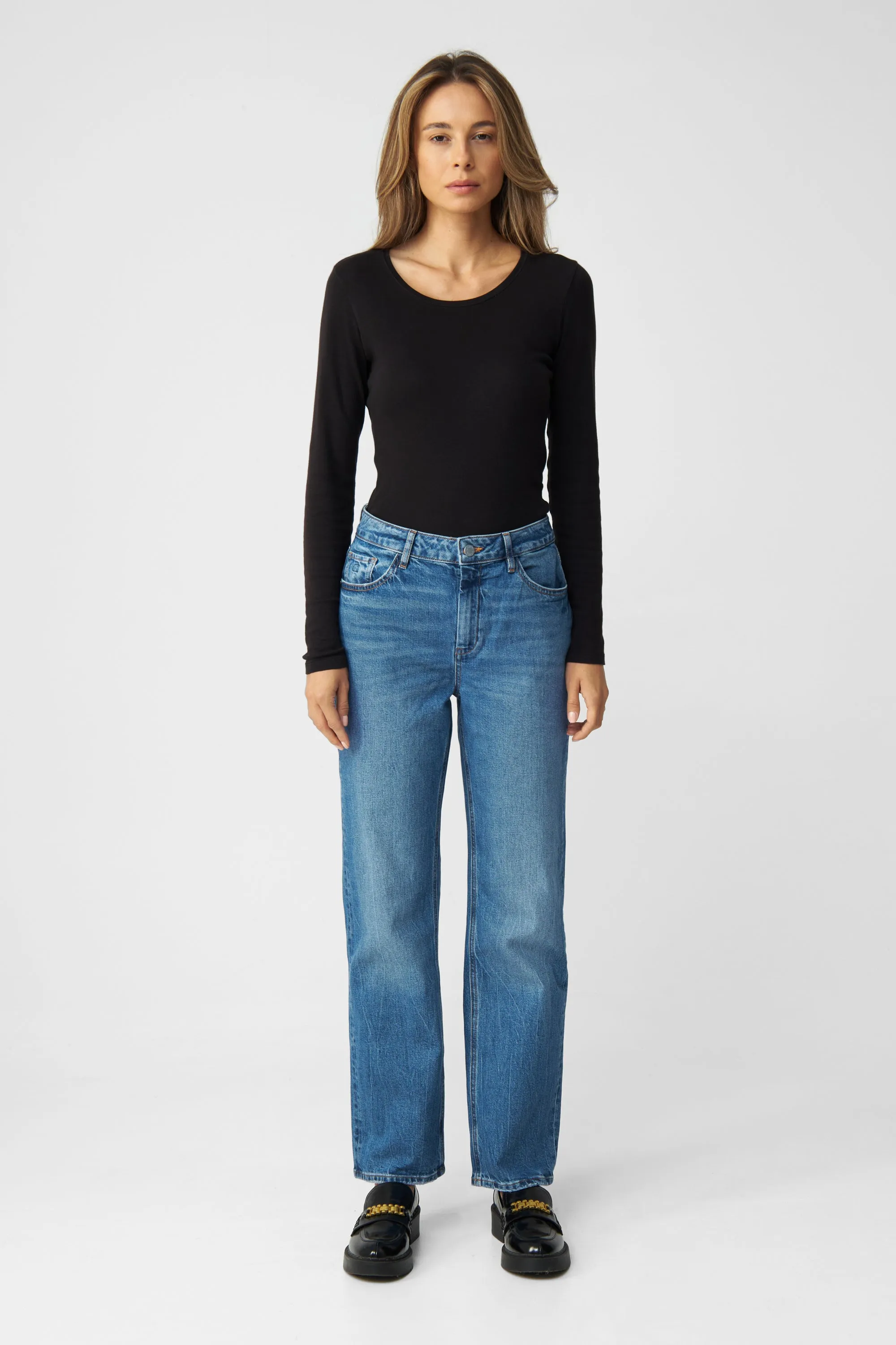 MORNING Regular Straight Minimal Stretch - Classic - Medium Blue