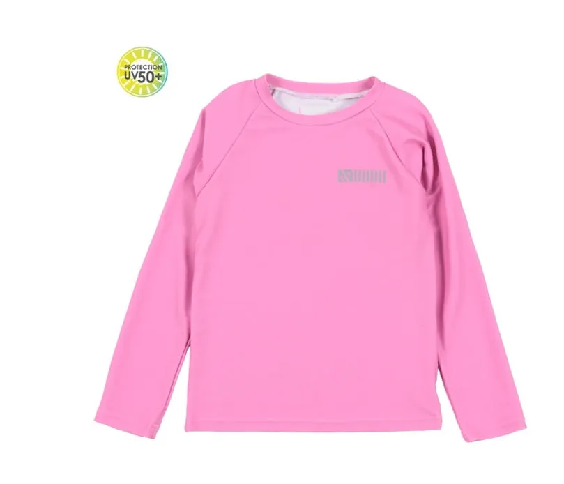 Nano Girls Long Sleeved Rashguard in Pink : Size 2 to 6 Years