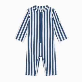 Navy Stripe One-Piece Rashguard