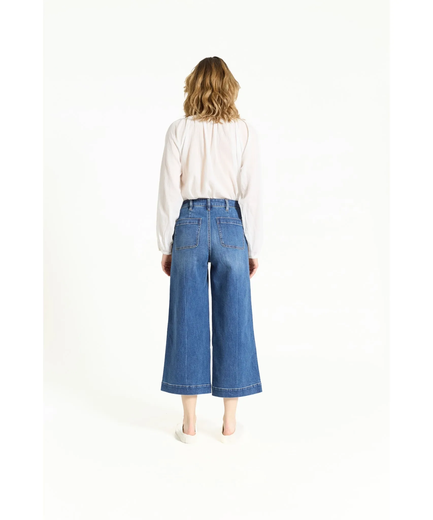 Nora Cropped Wide Leg Denim