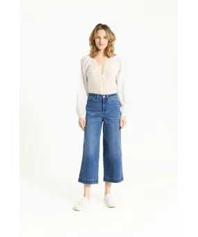Nora Cropped Wide Leg Denim