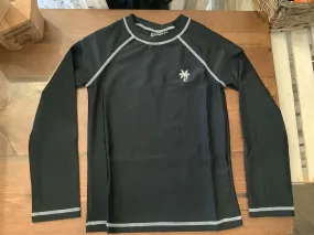 North Coast Boys Jet Black Rashguard Top: Size 8 to 16
