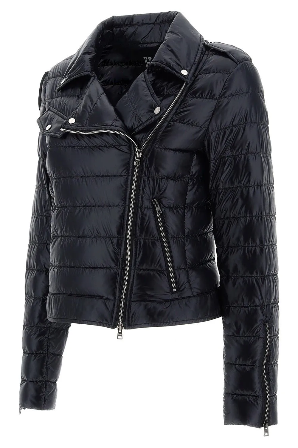 Nylon Moto Jacket - Black
