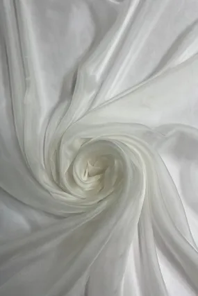Off White Silk Chiffon