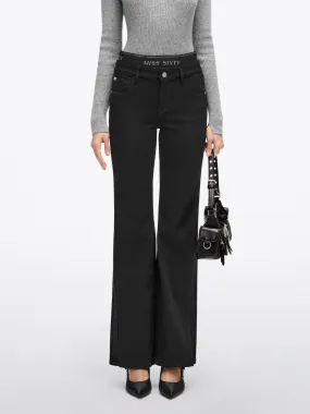 Patchwork Slim Fit Slit Jeans