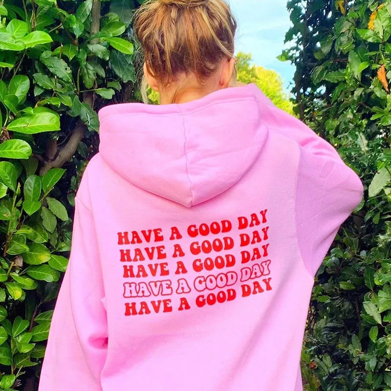 Pink Print Hoodie