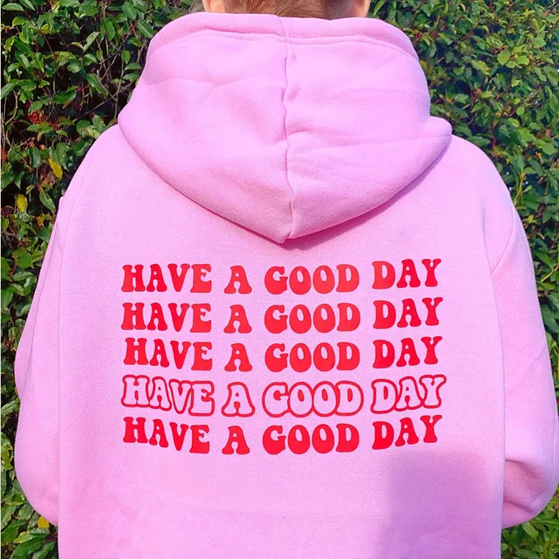 Pink Print Hoodie