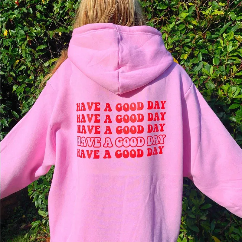 Pink Print Hoodie