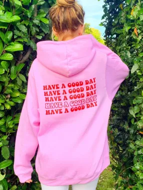 Pink Print Hoodie