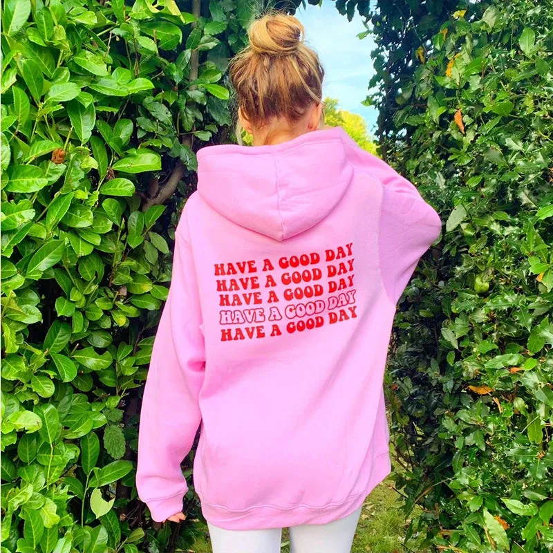 Pink Print Hoodie