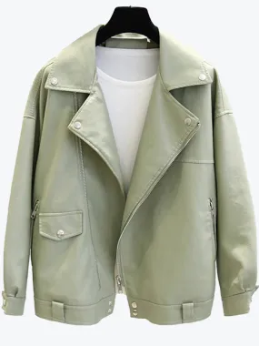 Rivet Zipper Vintage Moto Jacket