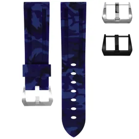 RUBBER STRAP FOR BELL & ROSS BR V2-93 - OCEAN CAMO
