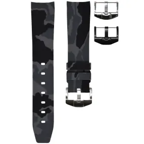 RUBBER STRAP FOR ROLEX DATEJUST 36MM - GRAPHITE CAMO