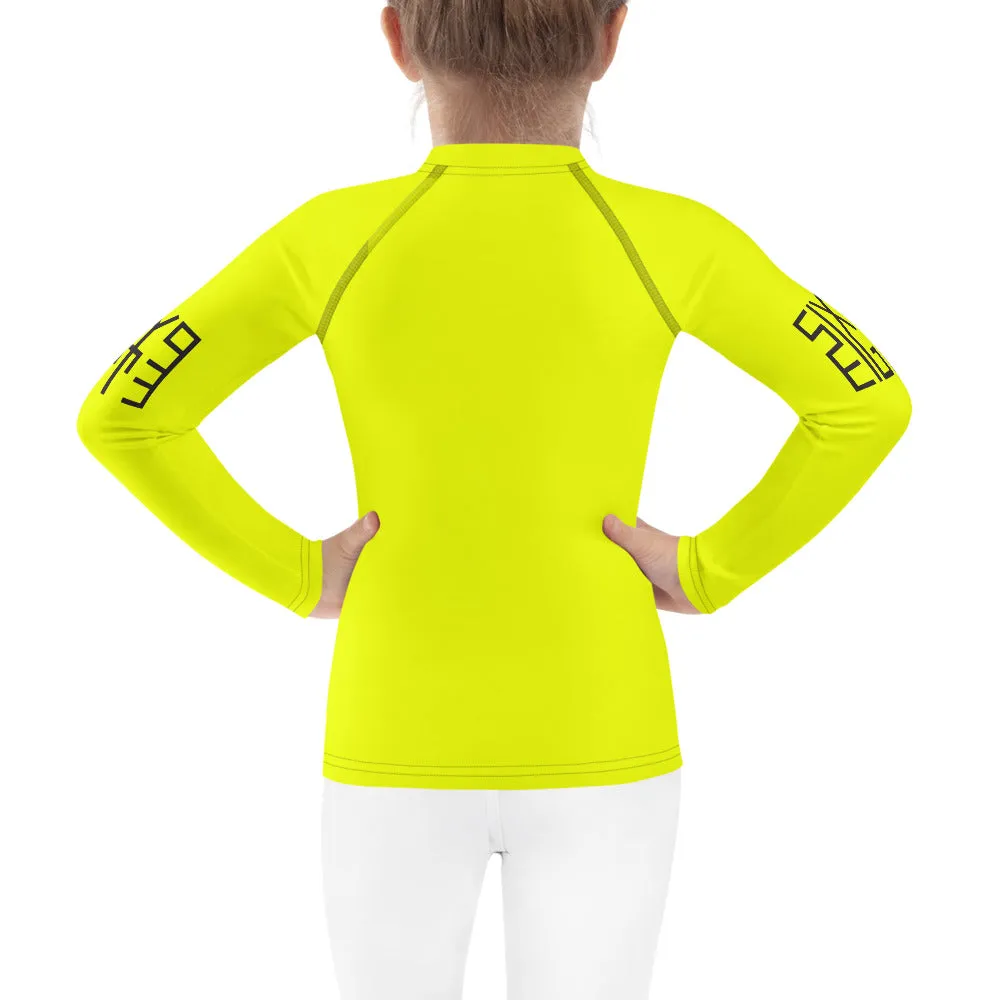 Sixty Eight 93 Logo Black & Lemonade Kids Rash Guard