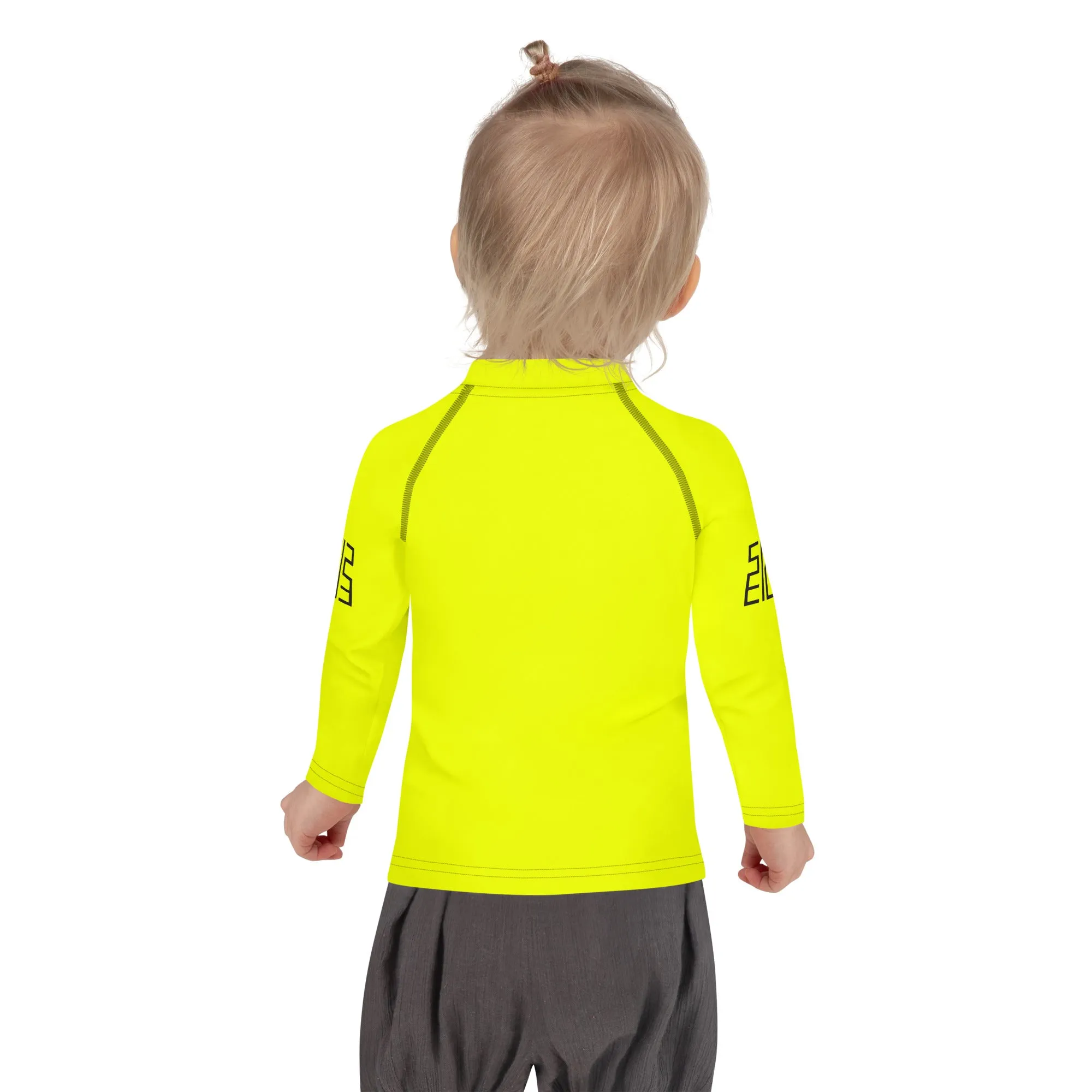 Sixty Eight 93 Logo Black & Lemonade Kids Rash Guard