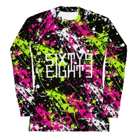 Sixty Eight 93 Logo White Drip #18 Women's Rash Guard