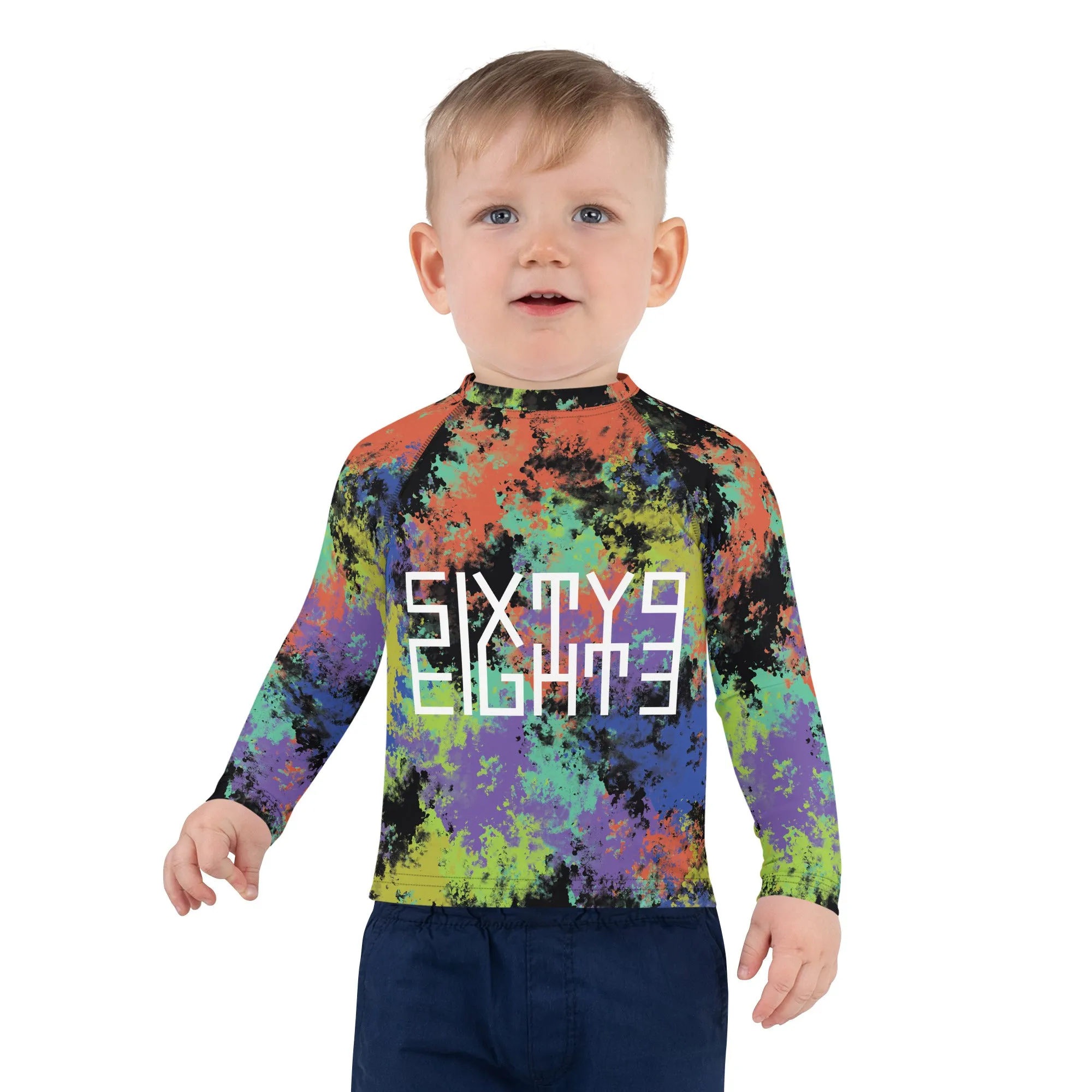 Sixty Eight 93 Logo White Fusion #1 Kids Rash Guard