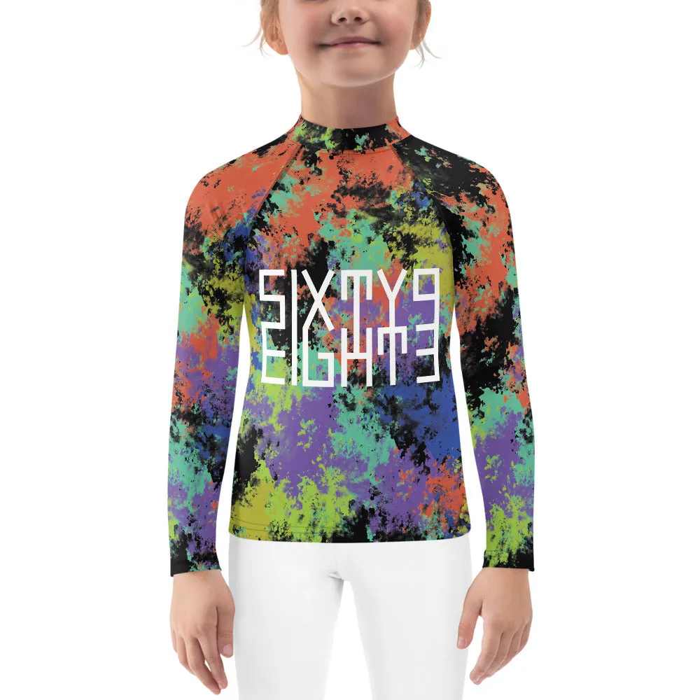 Sixty Eight 93 Logo White Fusion #1 Kids Rash Guard