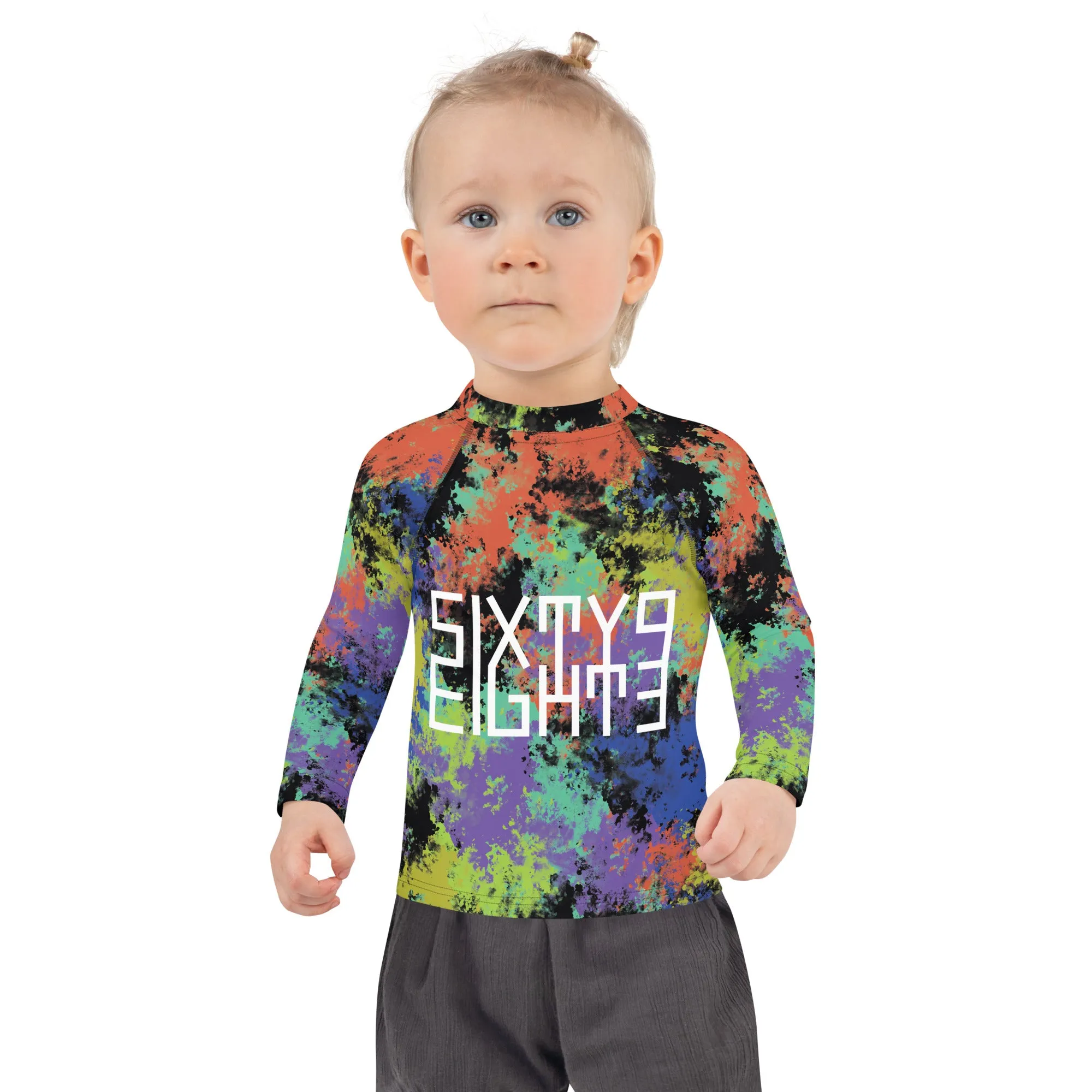 Sixty Eight 93 Logo White Fusion #1 Kids Rash Guard