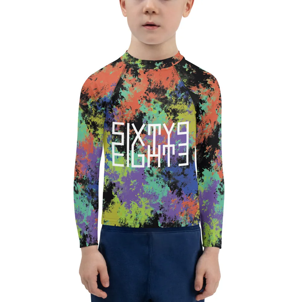 Sixty Eight 93 Logo White Fusion #1 Kids Rash Guard