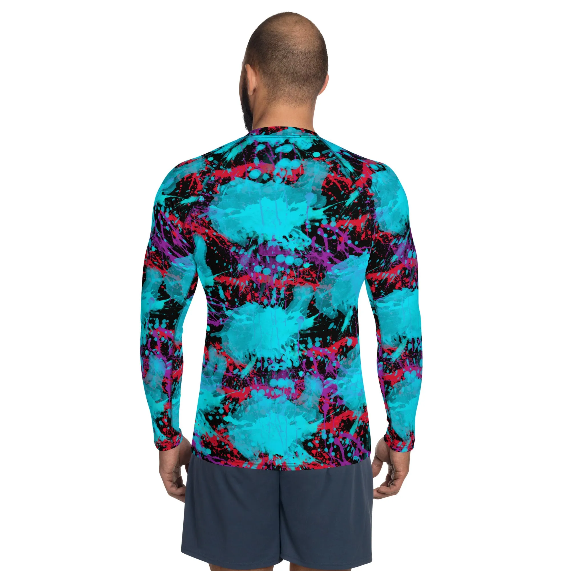 Sixty Eight 93 Logo White Splatter #1.2 Men's Rash Guard