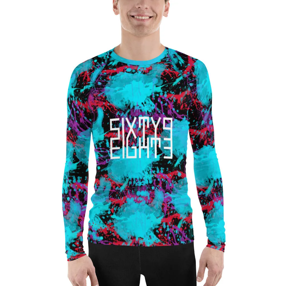 Sixty Eight 93 Logo White Splatter #1.2 Men's Rash Guard