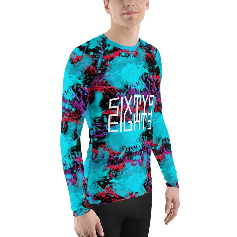 Sixty Eight 93 Logo White Splatter #1.2 Men's Rash Guard