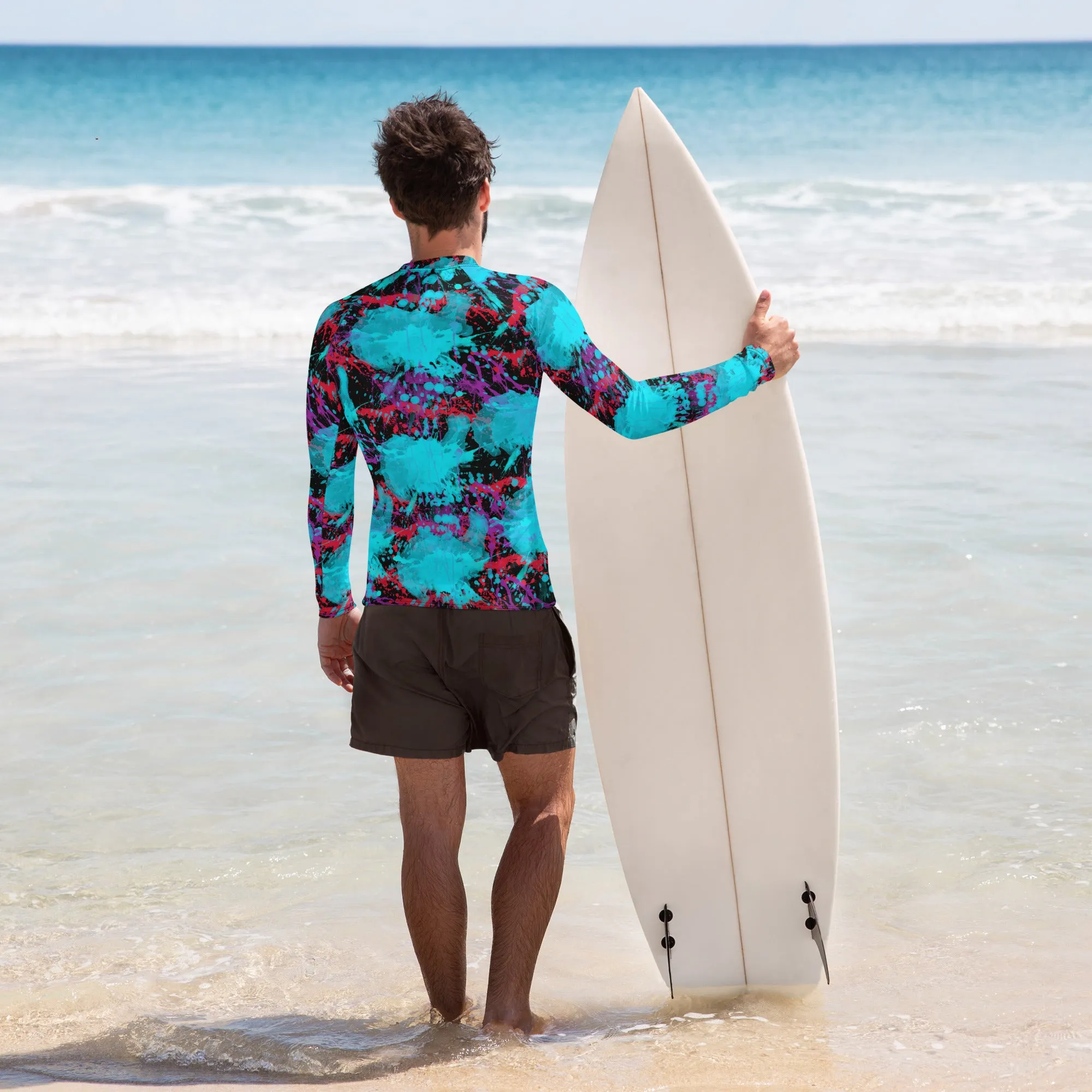 Sixty Eight 93 Logo White Splatter #1.2 Men's Rash Guard