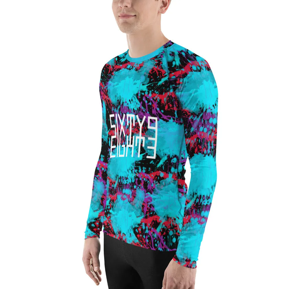 Sixty Eight 93 Logo White Splatter #1.2 Men's Rash Guard