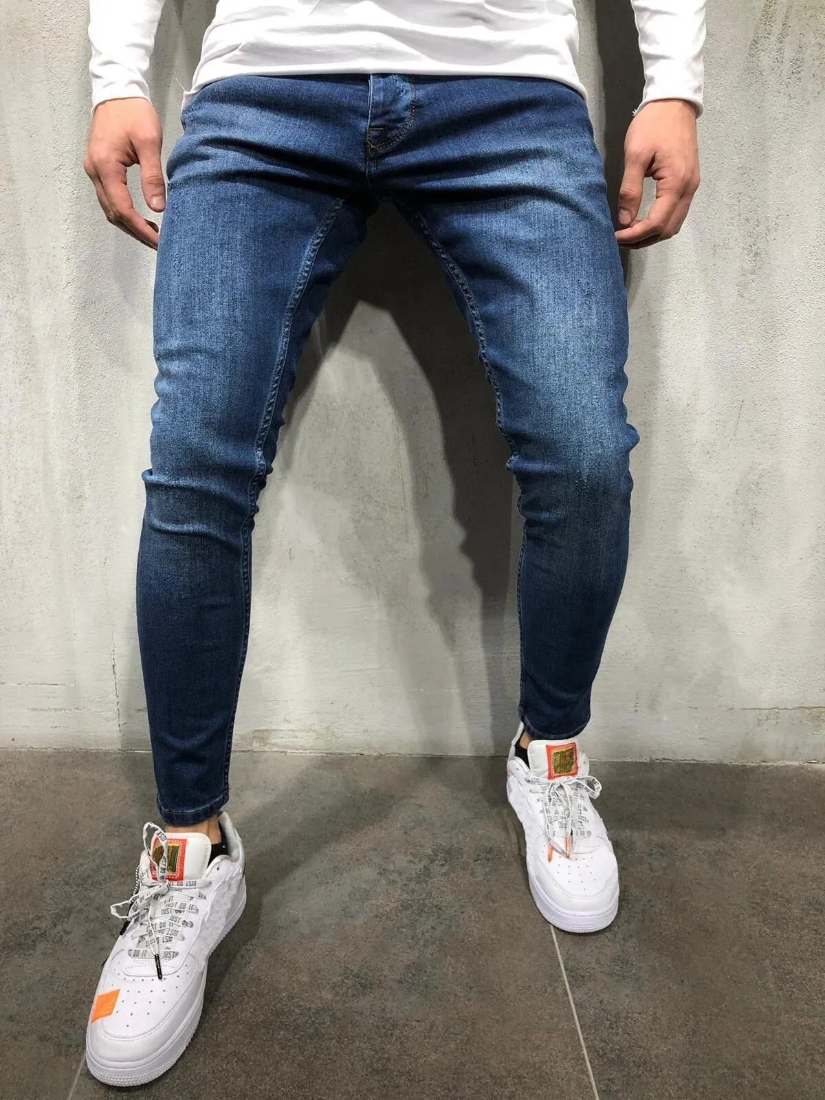 Skinny Stretch Ripped Denim Pants