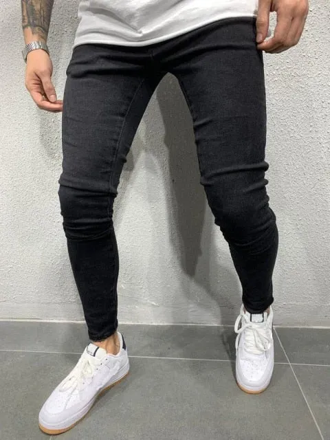 Skinny Stretch Ripped Denim Pants