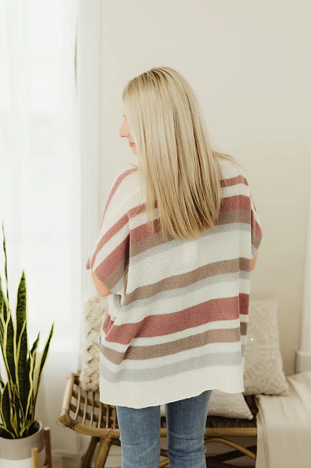 Stripe Dolman Cardi