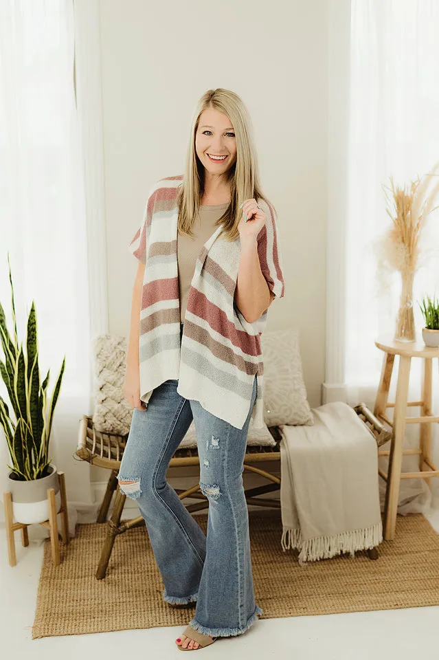 Stripe Dolman Cardi