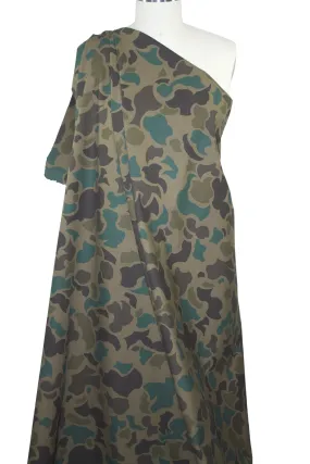 Stylized Camo Stretch Cotton Bottom Weight - Greens/Browns