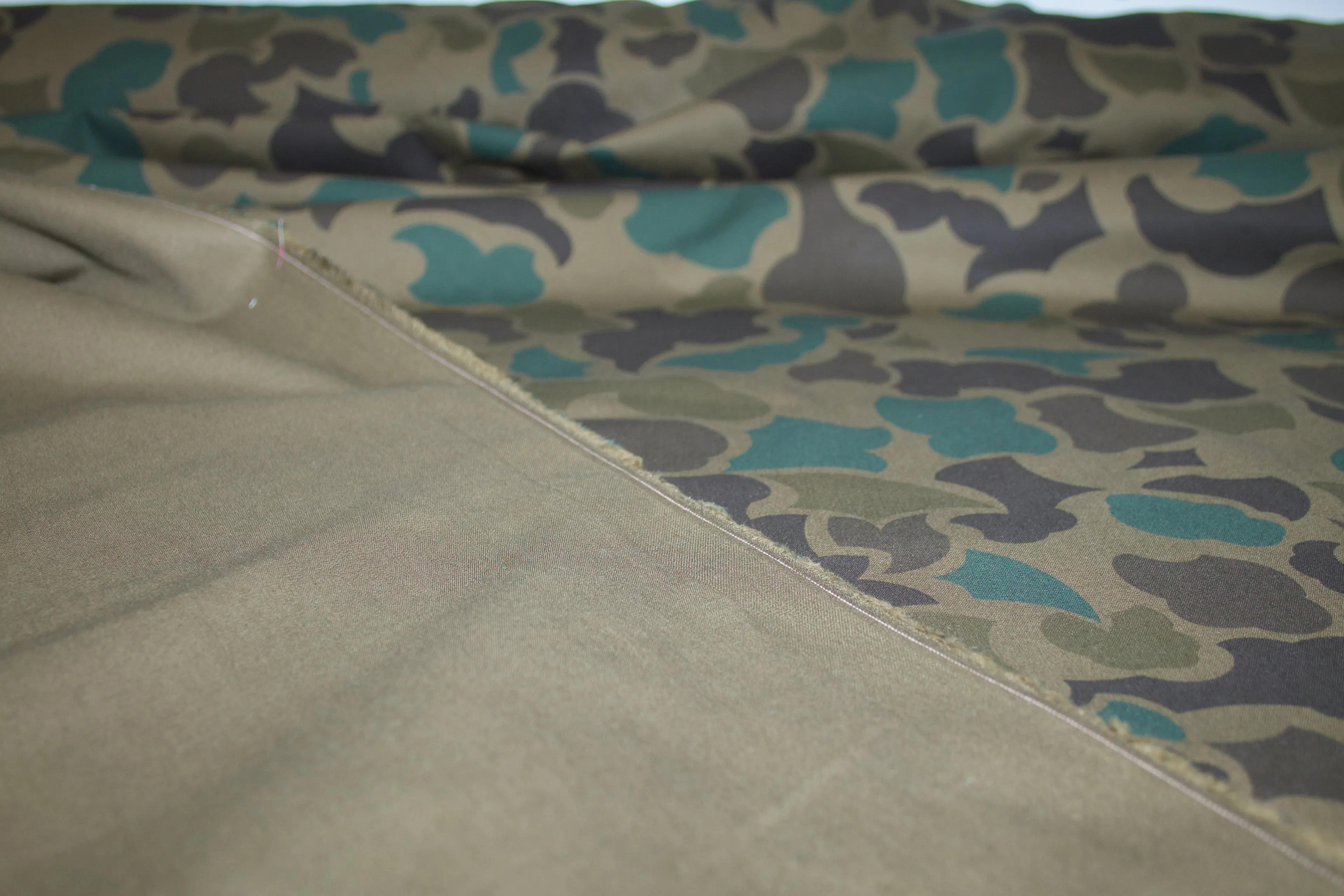 Stylized Camo Stretch Cotton Bottom Weight - Greens/Browns