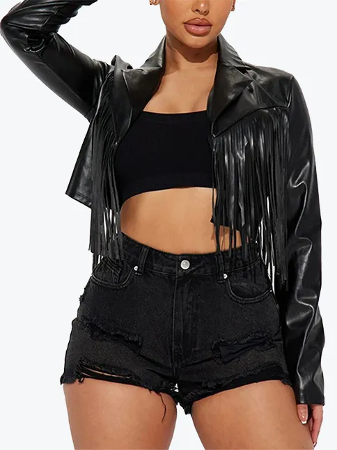 Tassel Moto Biker Jacket