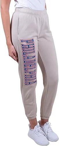 Ultra Game NBA Official Women's Super Soft Active Fleece Sweatpants Joggers, Philadelphia 76ers|Philadelphia 76ers