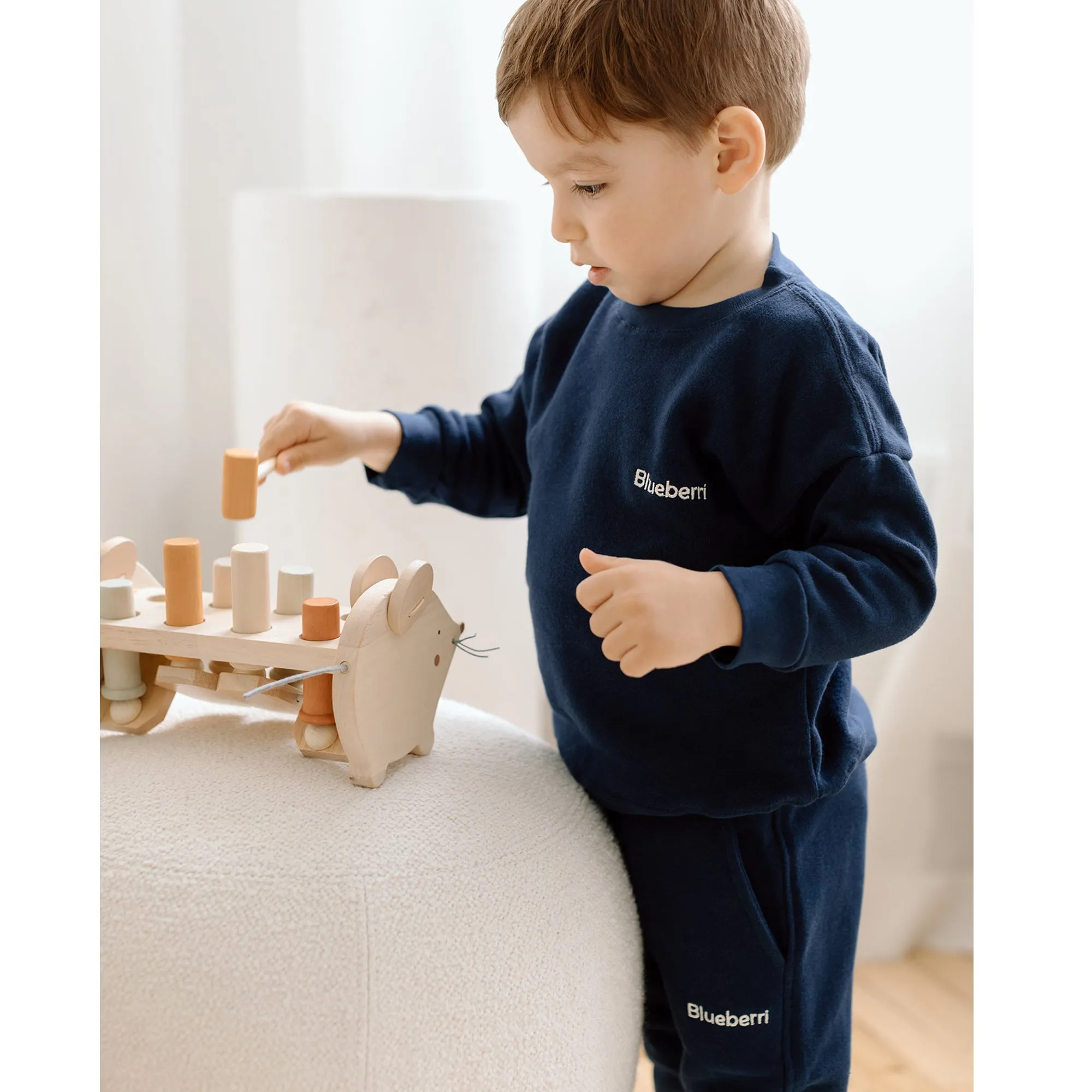 Unisex Crewneck & Sweatpant Set - Blueberry Blue