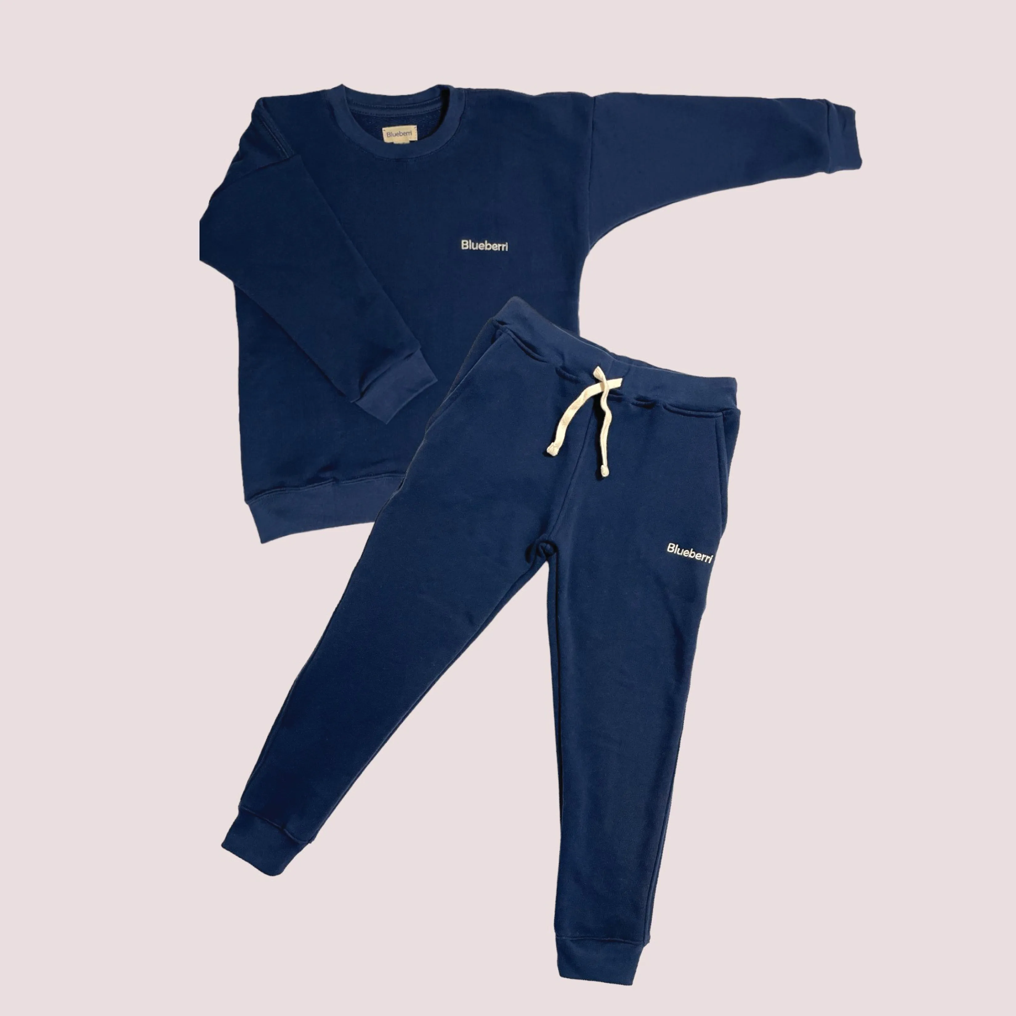 Unisex Crewneck & Sweatpant Set - Blueberry Blue