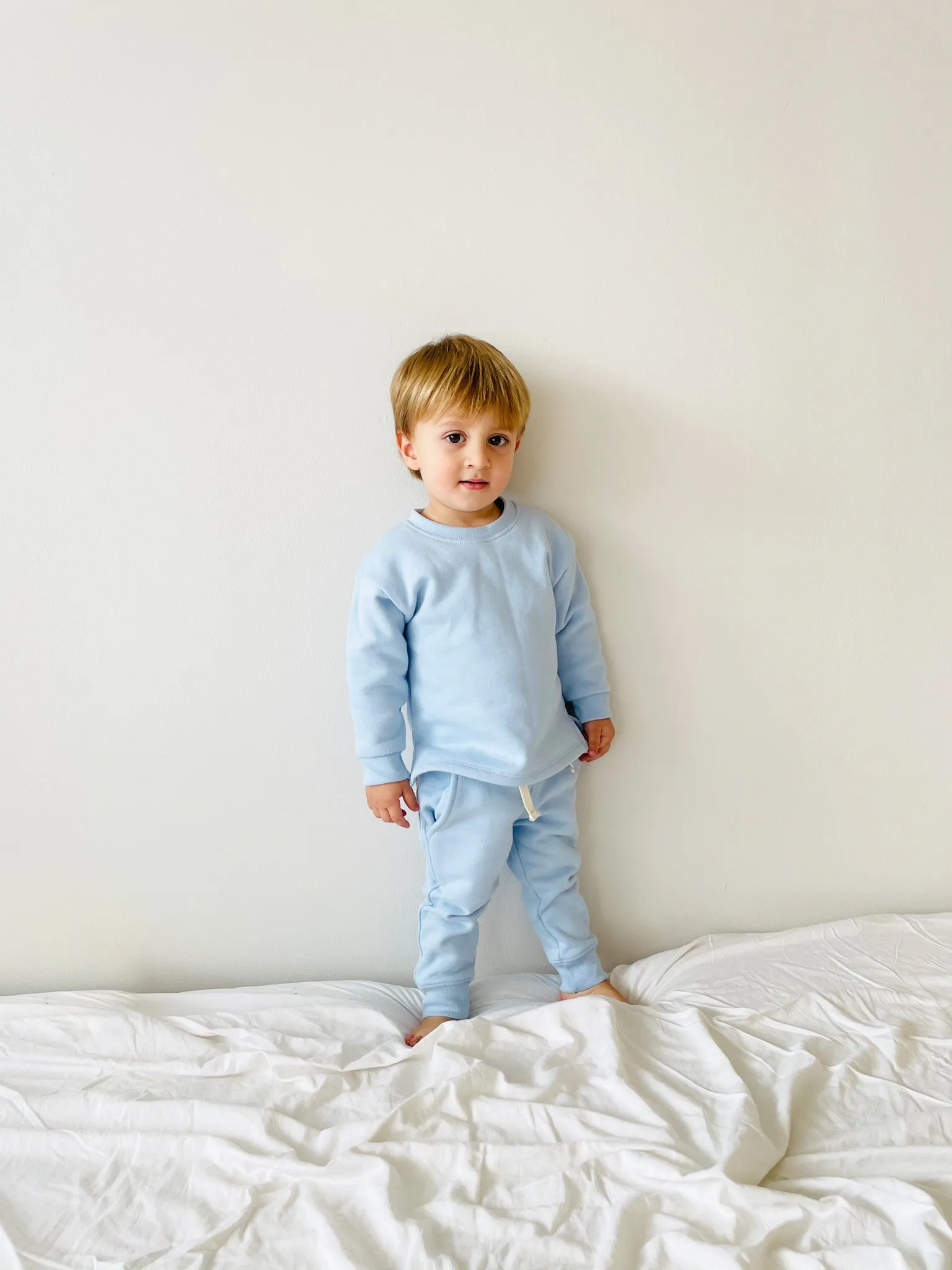 Unisex Fleece Sweatpants - Baby Blue
