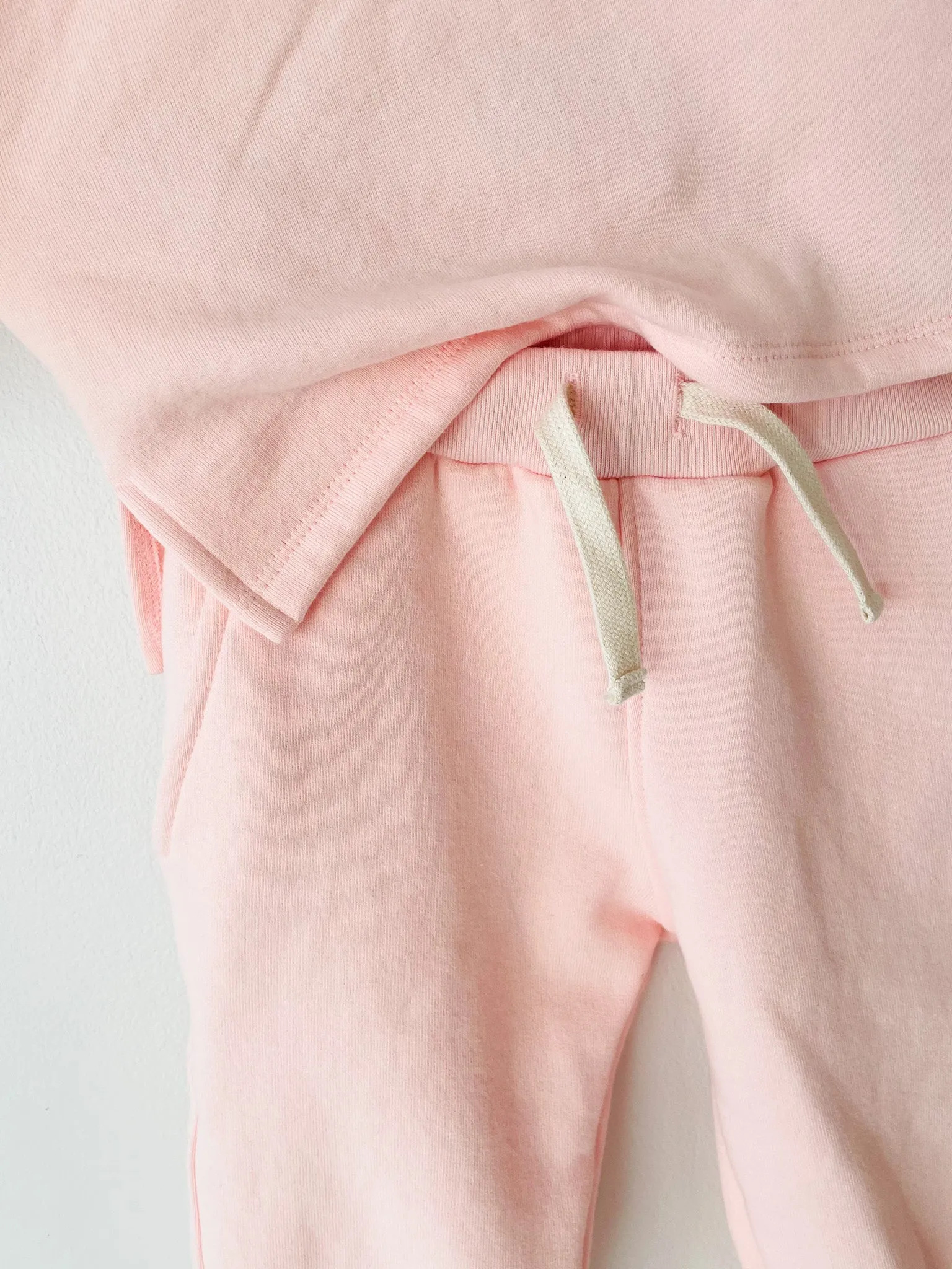 Unisex Fleece Sweatpants - Baby Pink