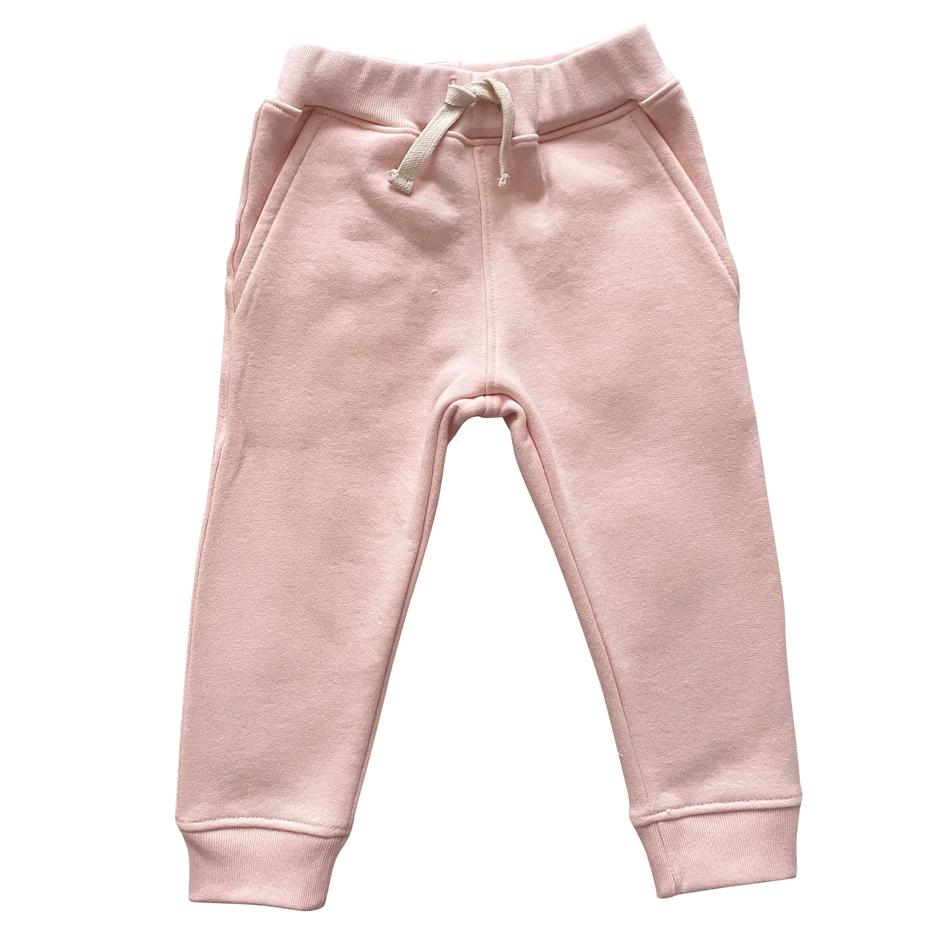 Unisex Fleece Sweatpants - Baby Pink