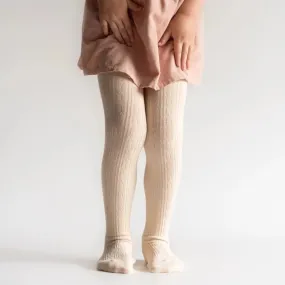Vanilla Cable Knit Tights