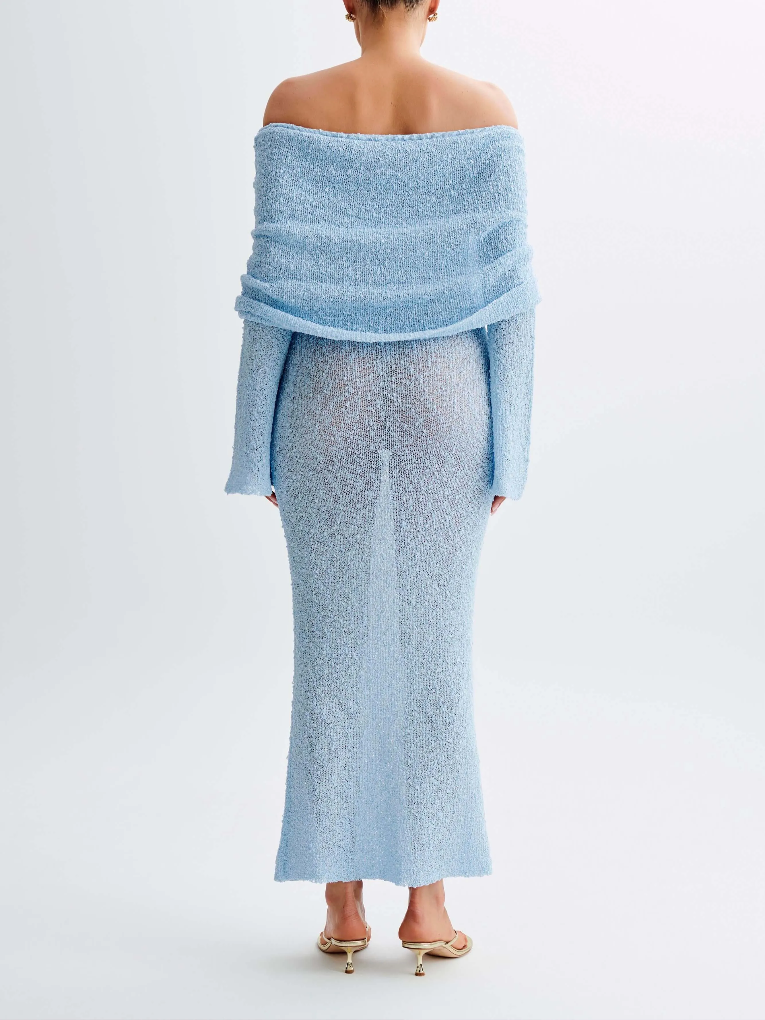 Wenkouban-Christmas Thanksgiving Gift New Year's Eve Dress party look inspos back to school dress  Marisol Off Shoulder Boucle Maxi Dress