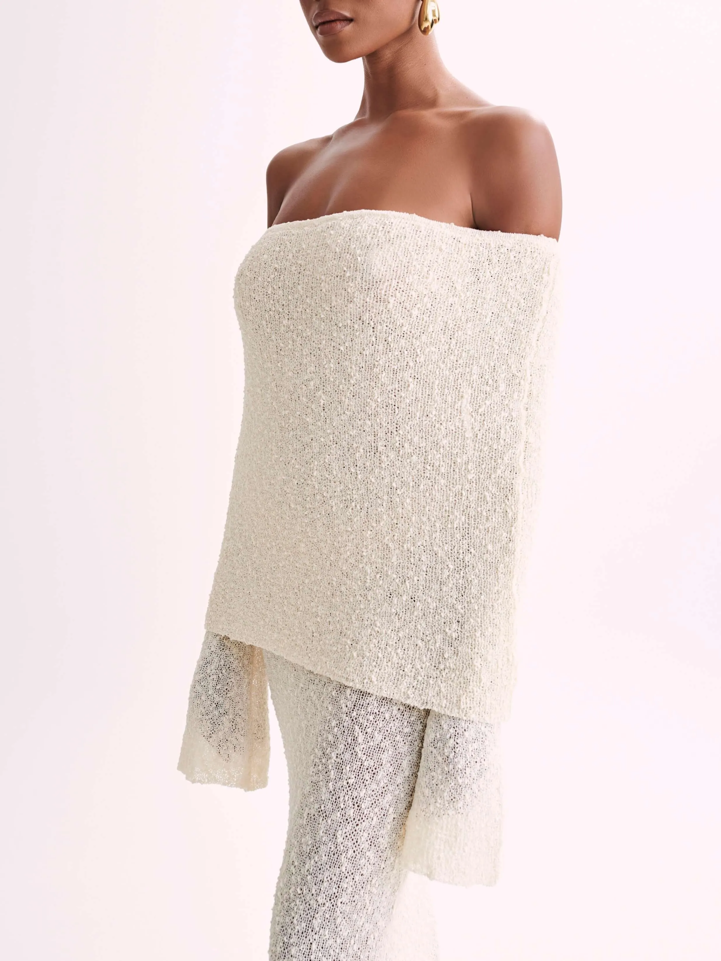 Wenkouban-Christmas Thanksgiving Gift New Year's Eve Dress party look inspos back to school dress  Marisol Off Shoulder Boucle Maxi Dress