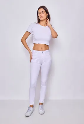 White Skinny Push up Jean