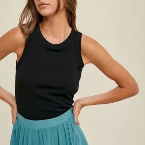 Women's Crew Neck Ribbed Knit Tank Top (Available in 6 Color Options!)