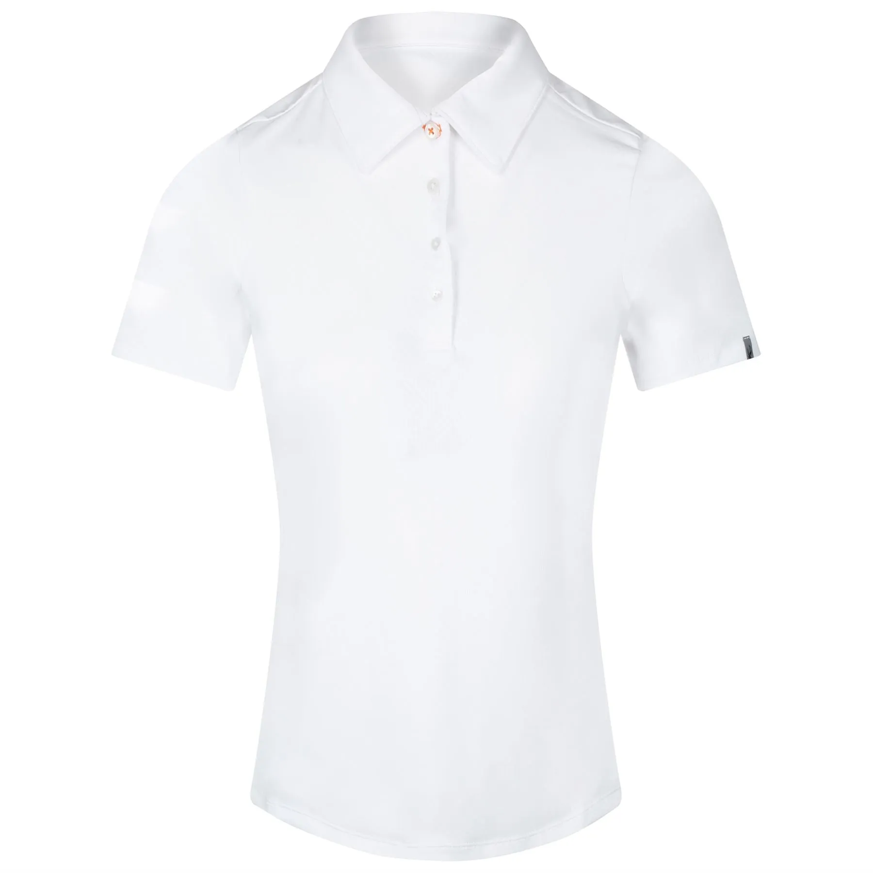 Womens Enya Printed Polo SS White - AW22